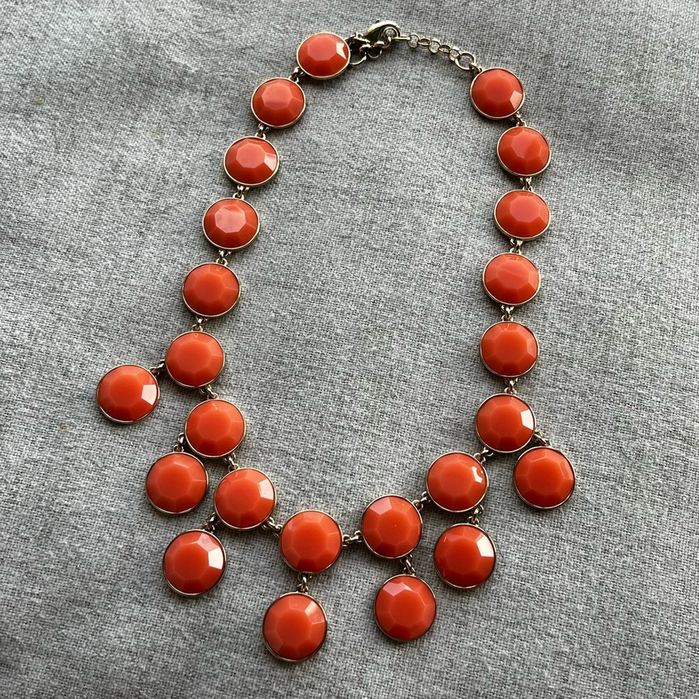 Banana Republic Peach/Salmon Statement Necklace